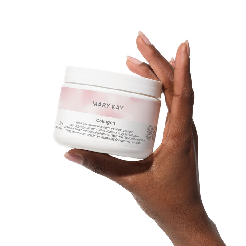 Hand holding Mary Kay Collagen